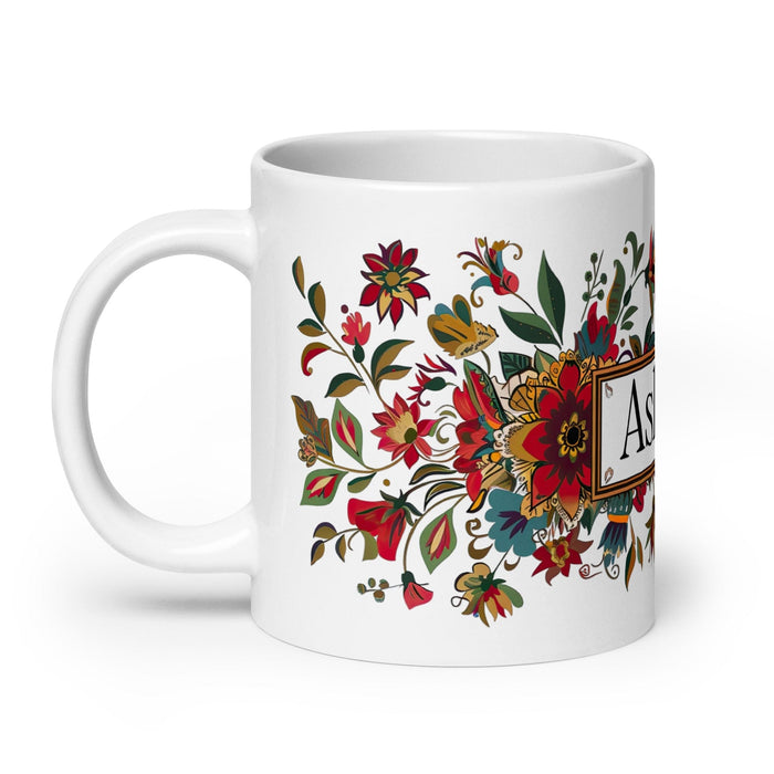 Ashton Exclusive Name Art Piece Home Office Work Coffee Mug Mexican Spanish Pride Gift Cup One-Of-A-Kind Calligraphy White Glossy Mug | A26 Mexicada