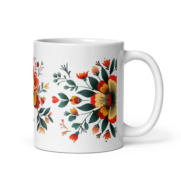 Ashton Exclusive Name Art Piece Home Office Work Coffee Mug Mexican Spanish Pride Gift Cup One - Of - A - Kind Calligraphy White Glossy Mug | A28 - Mexicada