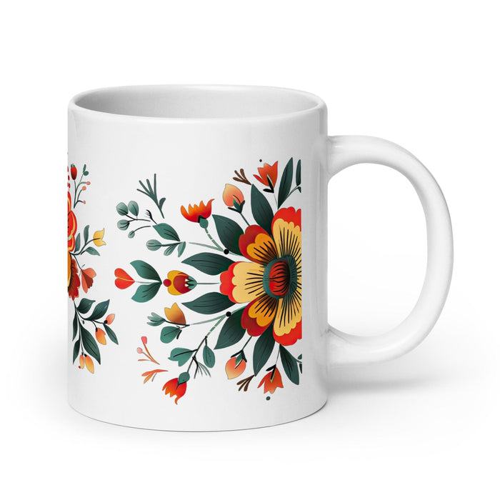 Ashton Exclusive Name Art Piece Home Office Work Coffee Mug Mexican Spanish Pride Gift Cup One-Of-A-Kind Calligraphy White Glossy Mug | A28 Mexicada 20 oz