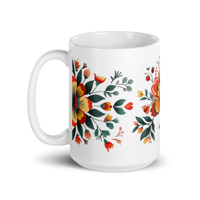 Ashton Exclusive Name Art Piece Home Office Work Coffee Mug Mexican Spanish Pride Gift Cup One-Of-A-Kind Calligraphy White Glossy Mug | A28 Mexicada