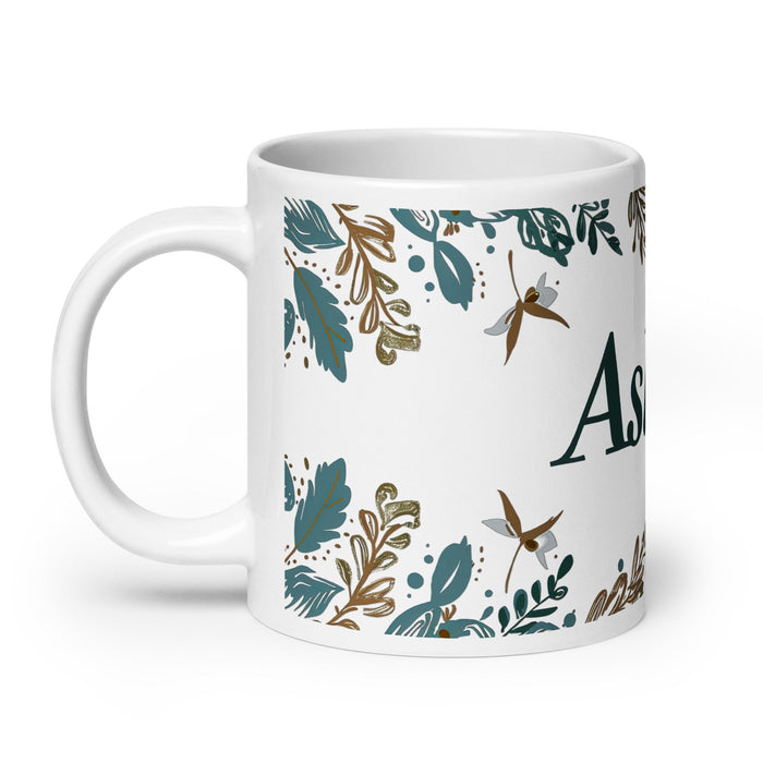 Ashton Exclusive Name Art Piece Home Office Work Coffee Mug Mexican Spanish Pride Gift Cup One - Of - A - Kind Calligraphy White Glossy Mug | A29 - Mexicada