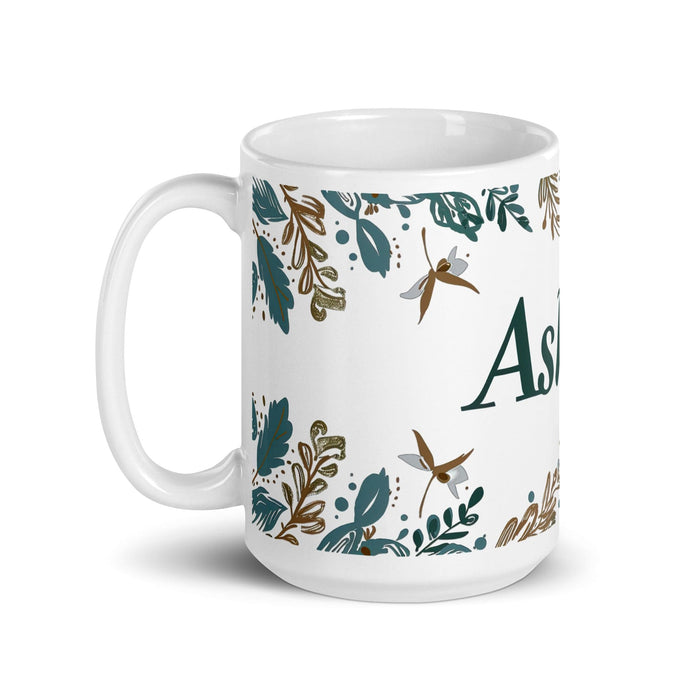 Ashton Exclusive Name Art Piece Home Office Work Coffee Mug Mexican Spanish Pride Gift Cup One-Of-A-Kind Calligraphy White Glossy Mug | A29 Mexicada