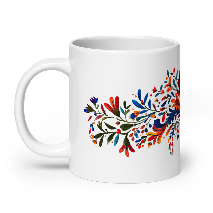 Ashton Exclusive Name Art Piece Home Office Work Coffee Mug Mexican Spanish Pride Gift Cup One - Of - A - Kind Calligraphy White Glossy Mug | A3 - Mexicada