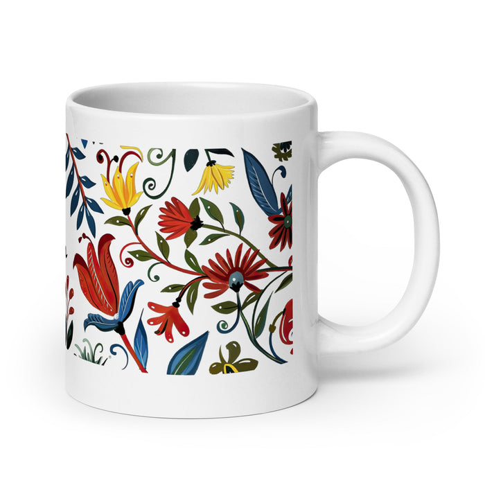 Ashton Exclusive Name Art Piece Home Office Work Coffee Mug Mexican Spanish Pride Gift Cup One - Of - A - Kind Calligraphy White Glossy Mug | A31 - Mexicada