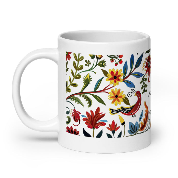 Ashton Exclusive Name Art Piece Home Office Work Coffee Mug Mexican Spanish Pride Gift Cup One-Of-A-Kind Calligraphy White Glossy Mug | A31 Mexicada