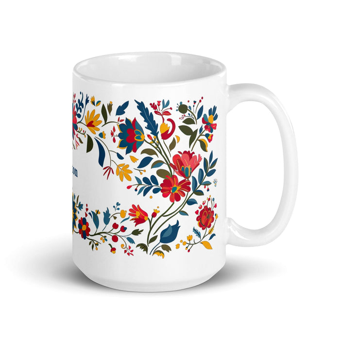 Ashton Exclusive Name Art Piece Home Office Work Coffee Mug Mexican Spanish Pride Gift Cup One-Of-A-Kind Calligraphy White Glossy Mug | A32 Mexicada 15 oz