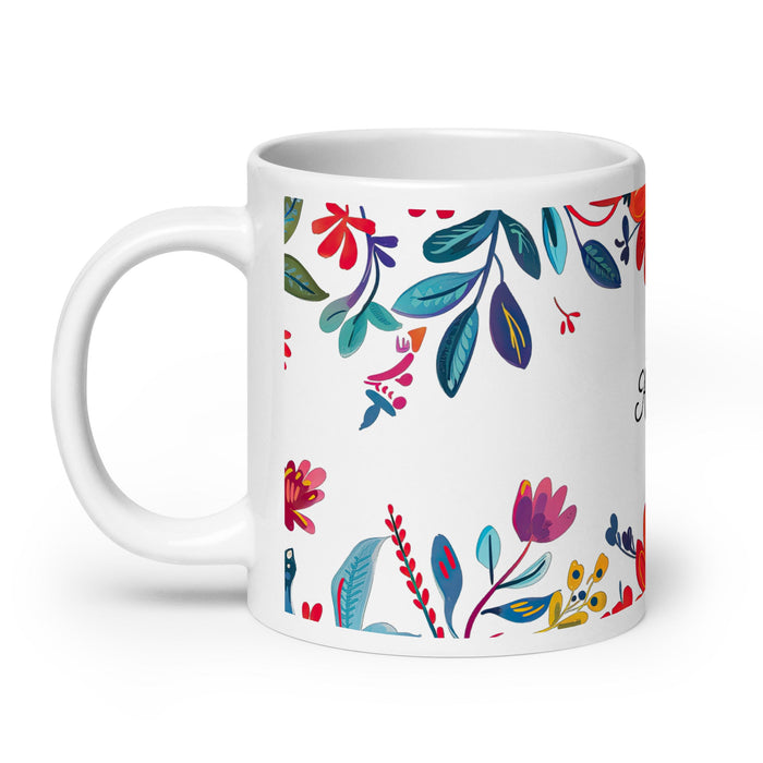 Ashton Exclusive Name Art Piece Home Office Work Coffee Mug Mexican Spanish Pride Gift Cup One - Of - A - Kind Calligraphy White Glossy Mug | A34 - Mexicada