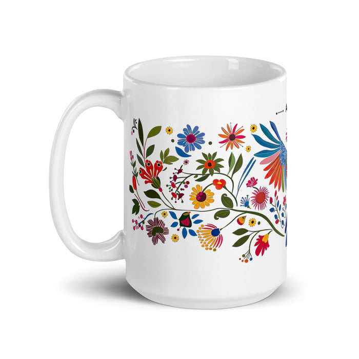 Ashton Exclusive Name Art Piece Home Office Work Coffee Mug Mexican Spanish Pride Gift Cup One - Of - A - Kind Calligraphy White Glossy Mug | A35 - Mexicada