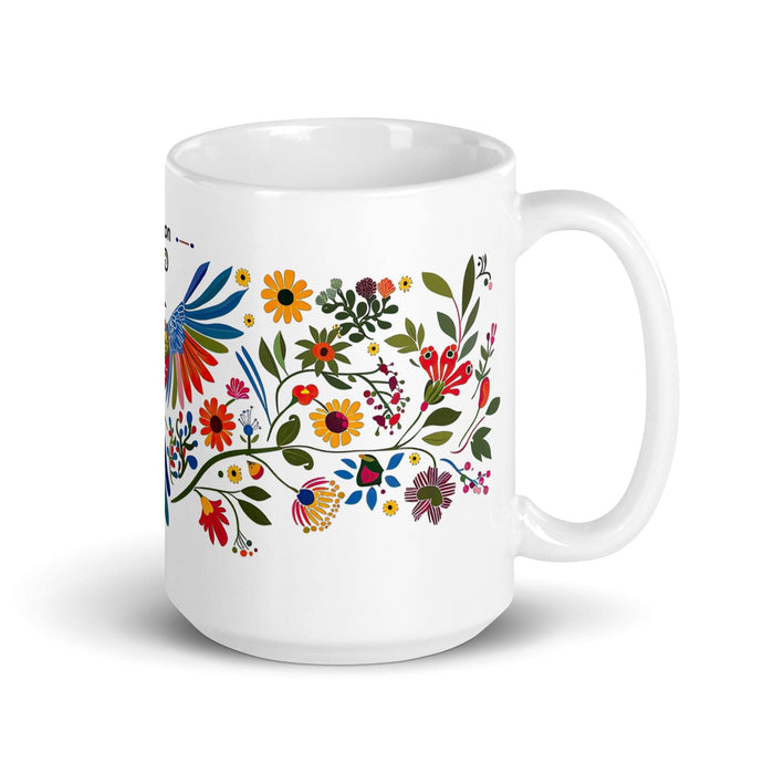 Ashton Exclusive Name Art Piece Home Office Work Coffee Mug Mexican Spanish Pride Gift Cup One-Of-A-Kind Calligraphy White Glossy Mug | A35 Mexicada 15 oz