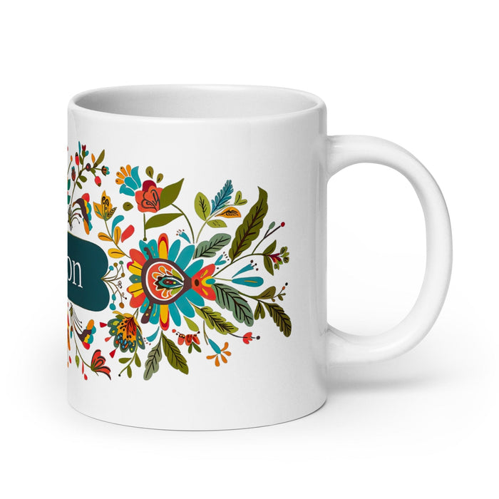 Ashton Exclusive Name Art Piece Home Office Work Coffee Mug Mexican Spanish Pride Gift Cup One-Of-A-Kind Calligraphy White Glossy Mug | A36 Mexicada 20 oz