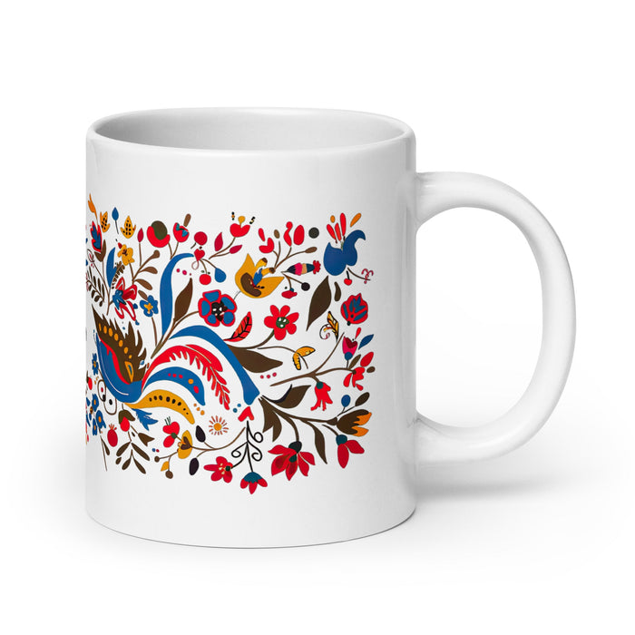 Ashton Exclusive Name Art Piece Home Office Work Coffee Mug Mexican Spanish Pride Gift Cup One - Of - A - Kind Calligraphy White Glossy Mug | A7 - Mexicada