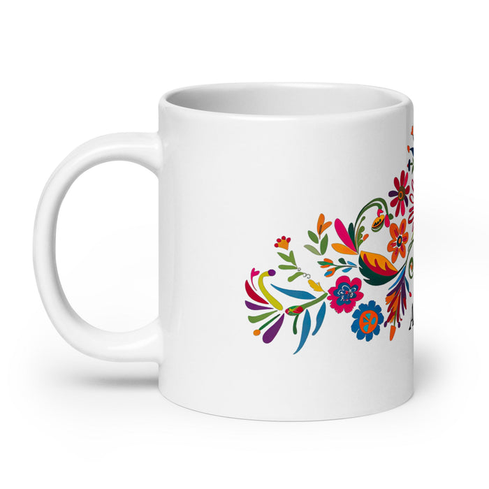 Ashton Exclusive Name Art Piece Home Office Work Coffee Mug Mexican Spanish Pride Gift Cup One - Of - A - Kind Calligraphy White Glossy Mug | A8 - Mexicada