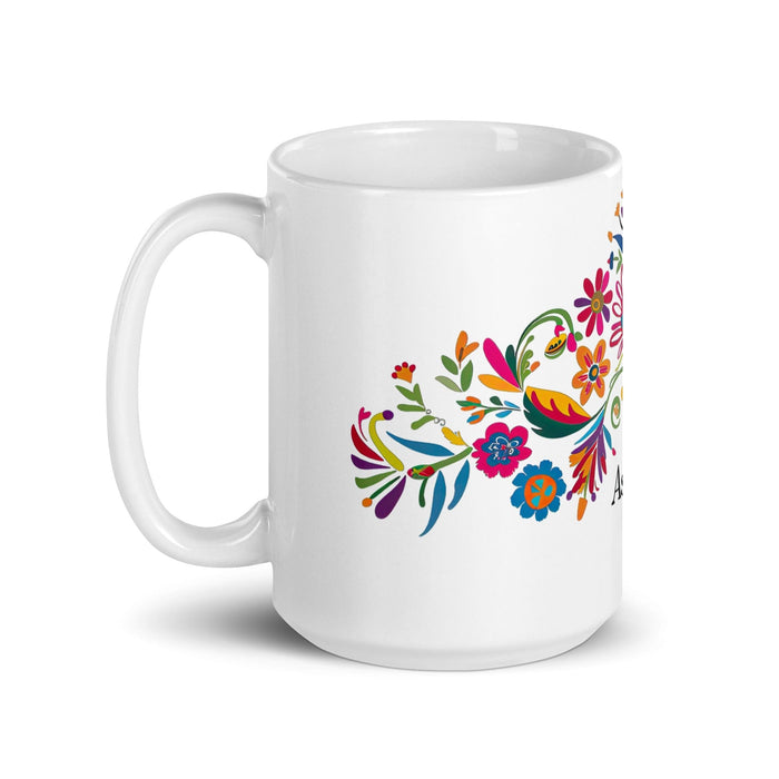 Ashton Exclusive Name Art Piece Home Office Work Coffee Mug Mexican Spanish Pride Gift Cup One-Of-A-Kind Calligraphy White Glossy Mug | A8 Mexicada