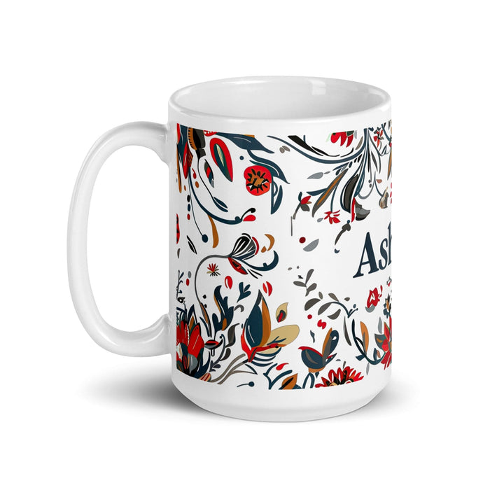 Ashton Exclusive Name Art Piece Home Office Work Coffee Mug Mexican Spanish Pride Gift Cup One-Of-A-Kind Calligraphy White Glossy Mug | A9 Mexicada