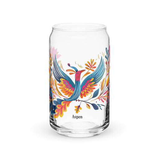 Aspen Exclusive Name Art Piece Can - Shaped Glass Home Office Work Mexican Spanish Pride Gift Cup One - Of - A - Kind Calligraphy Glass | A9 - Mexicada