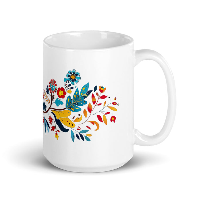 Aspen Exclusive Name Art Piece Home Office Work Coffee Mug Mexican Spanish Pride Gift Cup One - Of - A - Kind Calligraphy White Glossy Mug | A1 - Mexicada