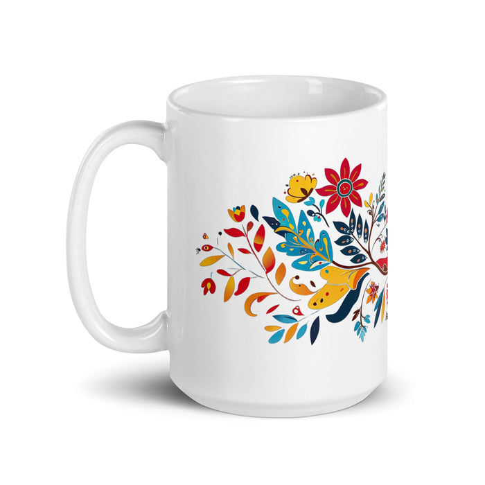 Aspen Exclusive Name Art Piece Home Office Work Coffee Mug Mexican Spanish Pride Gift Cup One - Of - A - Kind Calligraphy White Glossy Mug | A1 - Mexicada