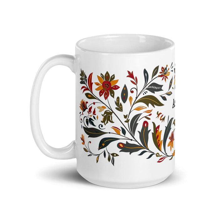 Aspen Exclusive Name Art Piece Home Office Work Coffee Mug Mexican Spanish Pride Gift Cup One - Of - A - Kind Calligraphy White Glossy Mug | A2 - Mexicada