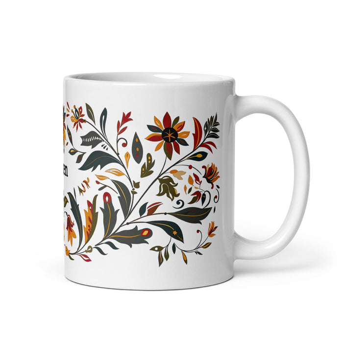 Aspen Exclusive Name Art Piece Home Office Work Coffee Mug Mexican Spanish Pride Gift Cup One - Of - A - Kind Calligraphy White Glossy Mug | A2 - Mexicada