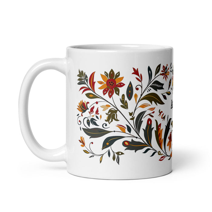 Aspen Exclusive Name Art Piece Home Office Work Coffee Mug Mexican Spanish Pride Gift Cup One - Of - A - Kind Calligraphy White Glossy Mug | A2 - Mexicada