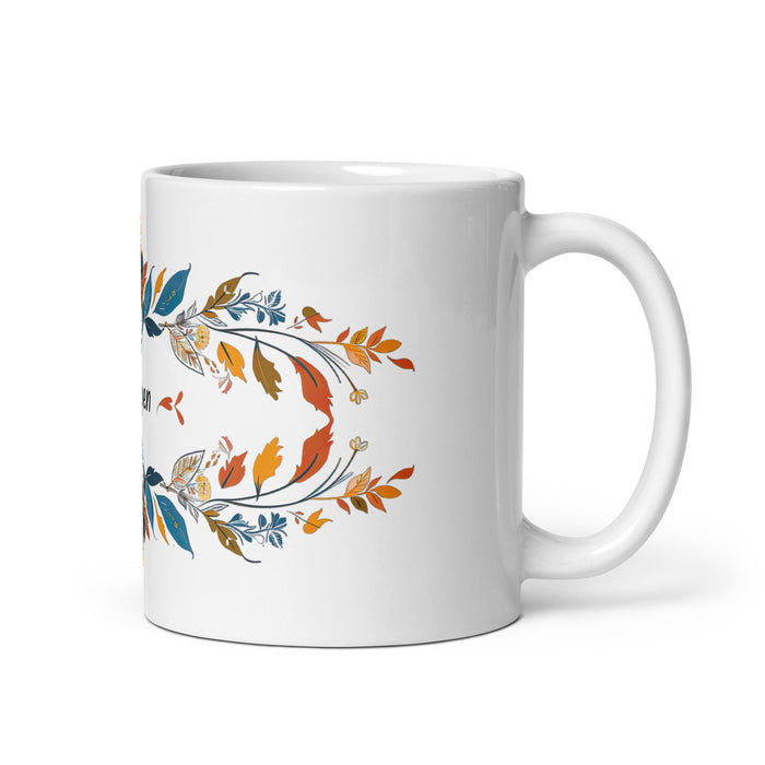 Aspen Exclusive Name Art Piece Home Office Work Coffee Mug Mexican Spanish Pride Gift Cup One - Of - A - Kind Calligraphy White Glossy Mug | A4 - Mexicada