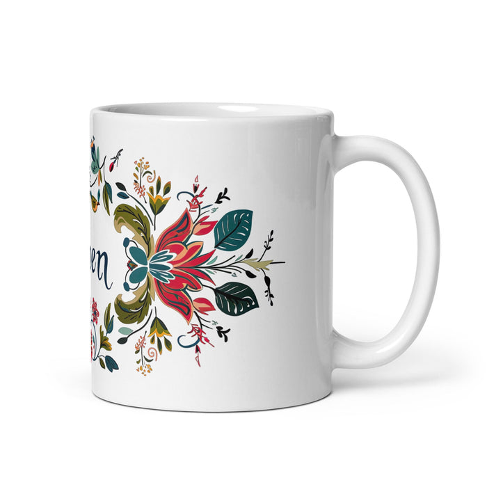 Aspen Exclusive Name Art Piece Home Office Work Coffee Mug Mexican Spanish Pride Gift Cup One - Of - A - Kind Calligraphy White Glossy Mug | A5 - Mexicada