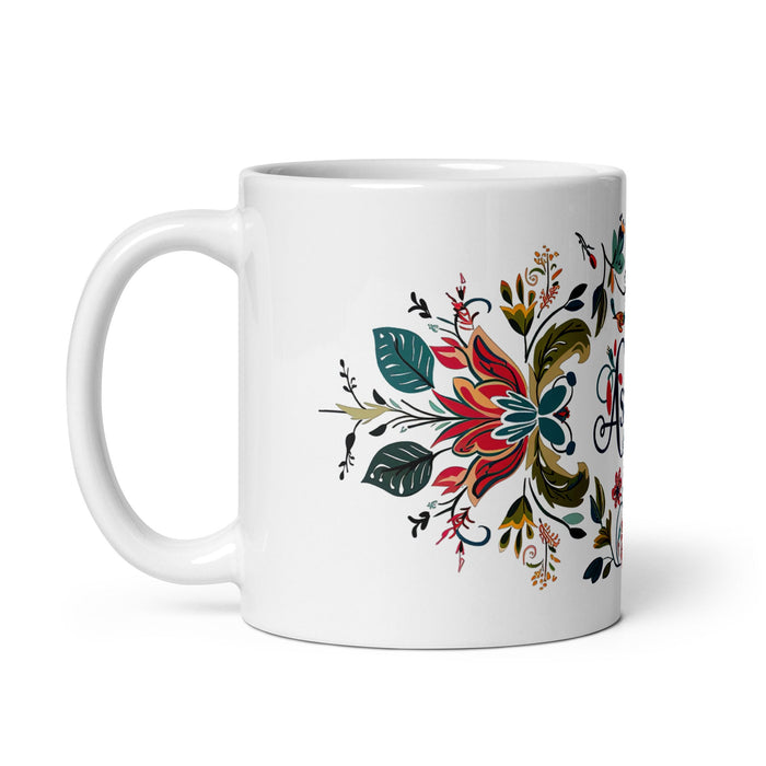 Aspen Exclusive Name Art Piece Home Office Work Coffee Mug Mexican Spanish Pride Gift Cup One - Of - A - Kind Calligraphy White Glossy Mug | A5 - Mexicada