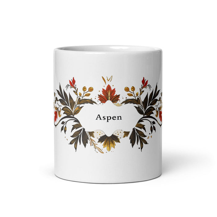 Aspen Exclusive Name Art Piece Home Office Work Coffee Mug Mexican Spanish Pride Gift Cup One-Of-A-Kind Calligraphy White Glossy Mug | A8 Mexicada