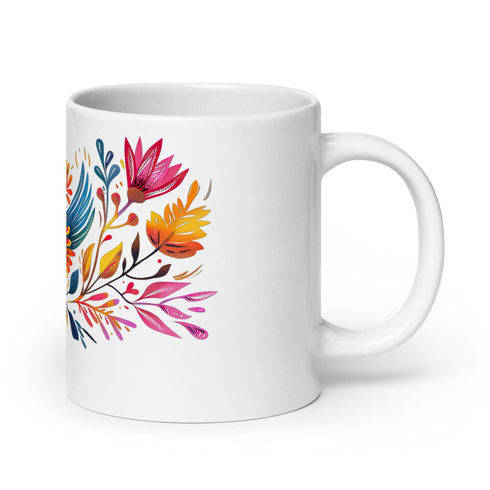 Aspen Exclusive Name Art Piece Home Office Work Coffee Mug Mexican Spanish Pride Gift Cup One - Of - A - Kind Calligraphy White Glossy Mug | A9 - Mexicada