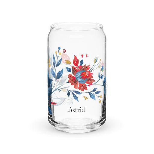 Astrid Exclusive Name Art Piece Can - Shaped Glass Home Office Work Mexican Spanish Pride Gift Cup One - Of - A - Kind Calligraphy Glass | A3 - Mexicada