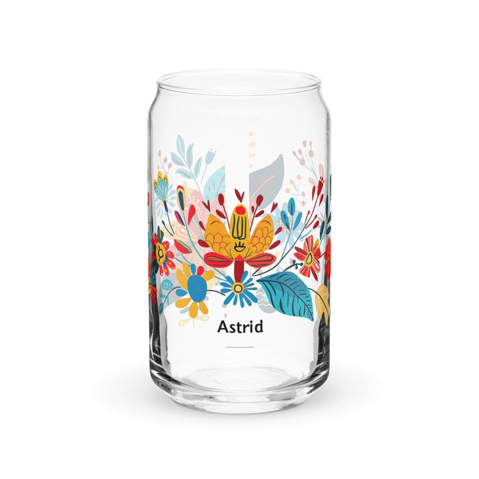 Astrid Exclusive Name Art Piece Can - Shaped Glass Home Office Work Mexican Spanish Pride Gift Cup One - Of - A - Kind Calligraphy Glass | A5 - Mexicada