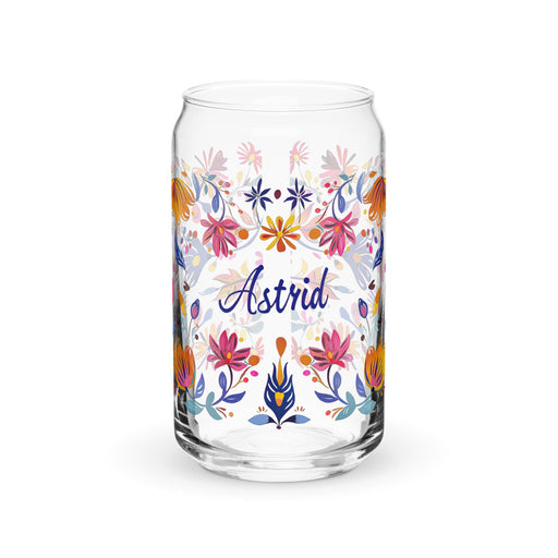 Astrid Exclusive Name Art Piece Can - Shaped Glass Home Office Work Mexican Spanish Pride Gift Cup One - Of - A - Kind Calligraphy Glass | A7 - Mexicada