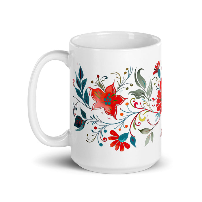 Astrid Exclusive Name Art Piece Home Office Work Coffee Mug Mexican Spanish Pride Gift Cup One - Of - A - Kind Calligraphy White Glossy Mug | A1 - Mexicada