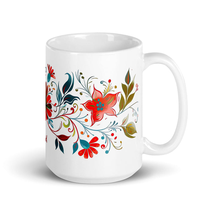 Astrid Exclusive Name Art Piece Home Office Work Coffee Mug Mexican Spanish Pride Gift Cup One - Of - A - Kind Calligraphy White Glossy Mug | A1 - Mexicada