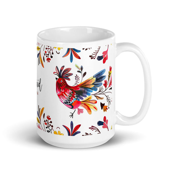 Astrid Exclusive Name Art Piece Home Office Work Coffee Mug Mexican Spanish Pride Gift Cup One - Of - A - Kind Calligraphy White Glossy Mug | A2 - Mexicada