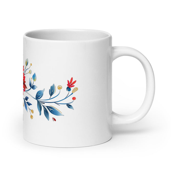 Astrid Exclusive Name Art Piece Home Office Work Coffee Mug Mexican Spanish Pride Gift Cup One - Of - A - Kind Calligraphy White Glossy Mug | A3 - Mexicada