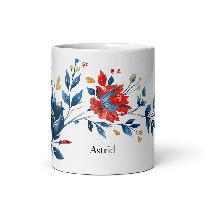 Astrid Exclusive Name Art Piece Home Office Work Coffee Mug Mexican Spanish Pride Gift Cup One - Of - A - Kind Calligraphy White Glossy Mug | A3 - Mexicada