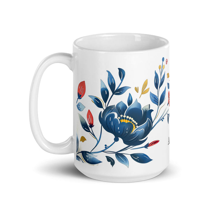 Astrid Exclusive Name Art Piece Home Office Work Coffee Mug Mexican Spanish Pride Gift Cup One - Of - A - Kind Calligraphy White Glossy Mug | A3 - Mexicada