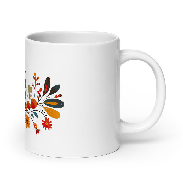 Astrid Exclusive Name Art Piece Home Office Work Coffee Mug Mexican Spanish Pride Gift Cup One - Of - A - Kind Calligraphy White Glossy Mug | A4 - Mexicada