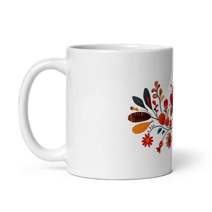 Astrid Exclusive Name Art Piece Home Office Work Coffee Mug Mexican Spanish Pride Gift Cup One-Of-A-Kind Calligraphy White Glossy Mug | A4 Mexicada