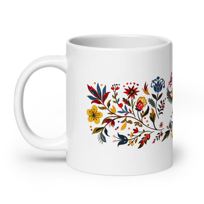 Astrid Exclusive Name Art Piece Home Office Work Coffee Mug Mexican Spanish Pride Gift Cup One - Of - A - Kind Calligraphy White Glossy Mug | A6 - Mexicada