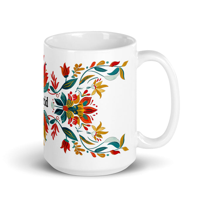 Astrid Exclusive Name Art Piece Home Office Work Coffee Mug Mexican Spanish Pride Gift Cup One - Of - A - Kind Calligraphy White Glossy Mug | A7 - Mexicada