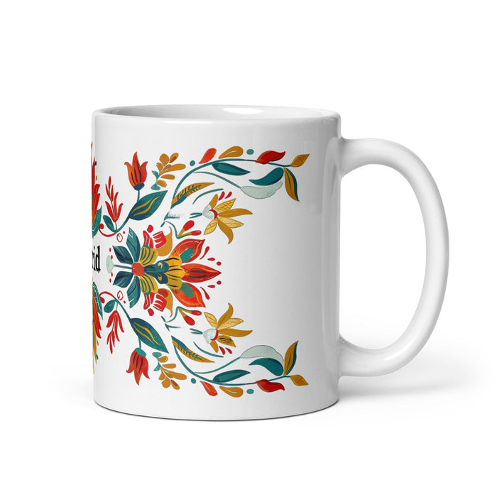 Astrid Exclusive Name Art Piece Home Office Work Coffee Mug Mexican Spanish Pride Gift Cup One-Of-A-Kind Calligraphy White Glossy Mug | A7 Mexicada 11 oz