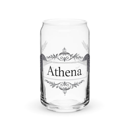 Athena Exclusive Name Art Piece Can - Shaped Glass Home Office Work Mexican Spanish Pride Gift Cup One - Of - A - Kind Calligraphy Glass | A10 - Mexicada