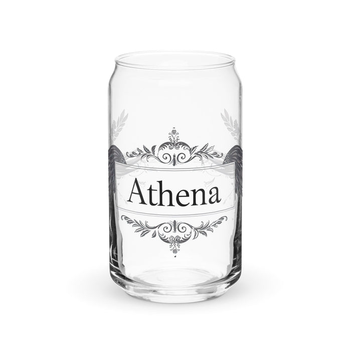 Athena Exclusive Name Art Piece Can - Shaped Glass Home Office Work Mexican Spanish Pride Gift Cup One - Of - A - Kind Calligraphy Glass | A10 - Mexicada