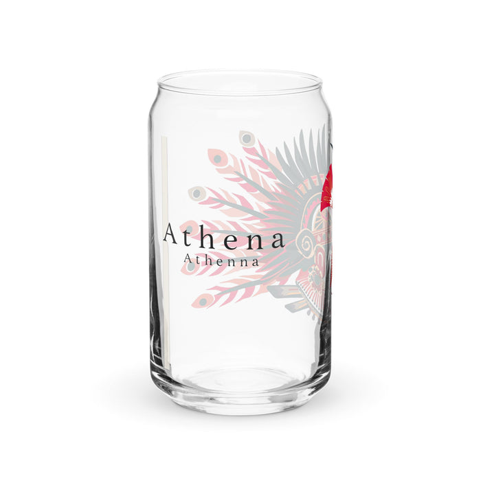 Athena Exclusive Name Art Piece Can - Shaped Glass Home Office Work Mexican Spanish Pride Gift Cup One - Of - A - Kind Calligraphy Glass | A4 - Mexicada