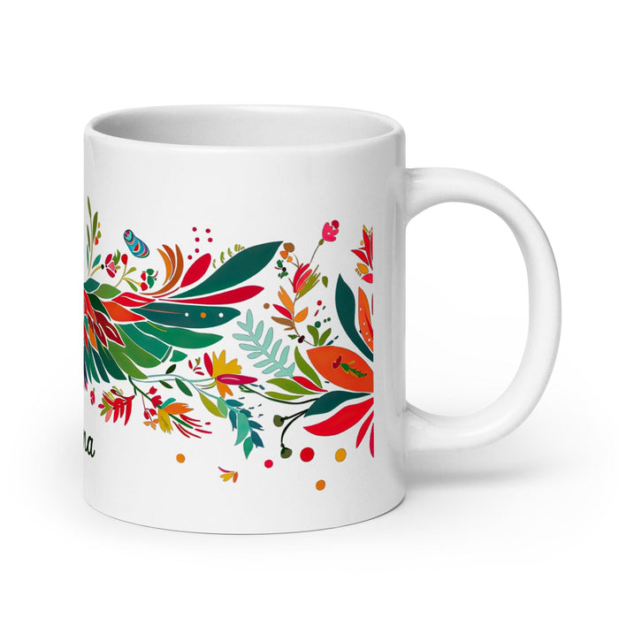 Athena Exclusive Name Art Piece Home Office Work Coffee Mug Mexican Spanish Pride Gift Cup One-Of-A-Kind Calligraphy White Glossy Mug | A1 Mexicada 20 oz