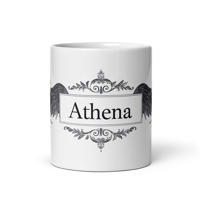 Athena Exclusive Name Art Piece Home Office Work Coffee Mug Mexican Spanish Pride Gift Cup One-Of-A-Kind Calligraphy White Glossy Mug | A10 Mexicada