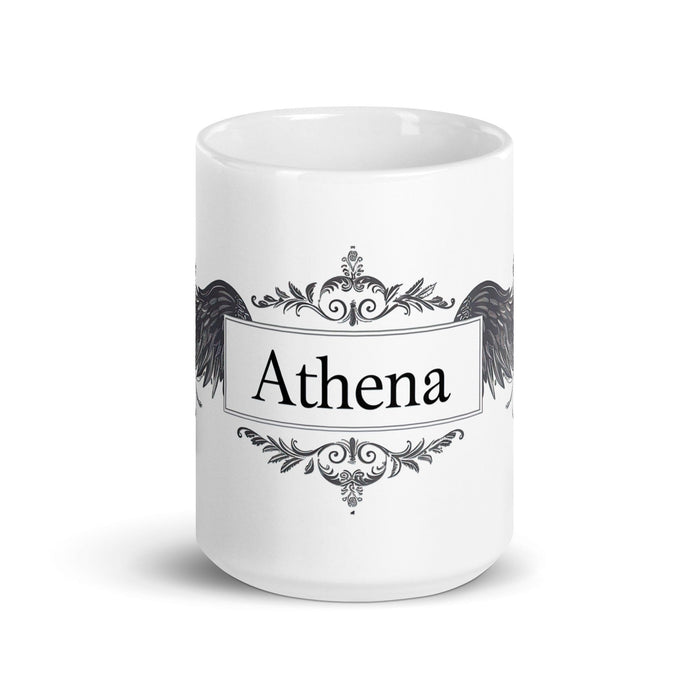 Athena Exclusive Name Art Piece Home Office Work Coffee Mug Mexican Spanish Pride Gift Cup One-Of-A-Kind Calligraphy White Glossy Mug | A10 Mexicada