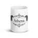 Athena Exclusive Name Art Piece Home Office Work Coffee Mug Mexican Spanish Pride Gift Cup One-Of-A-Kind Calligraphy White Glossy Mug | A10 Mexicada